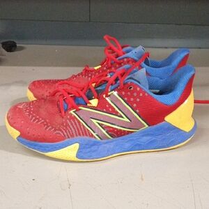 New Balance Men Red, Blue, and Yellow Sneakers
